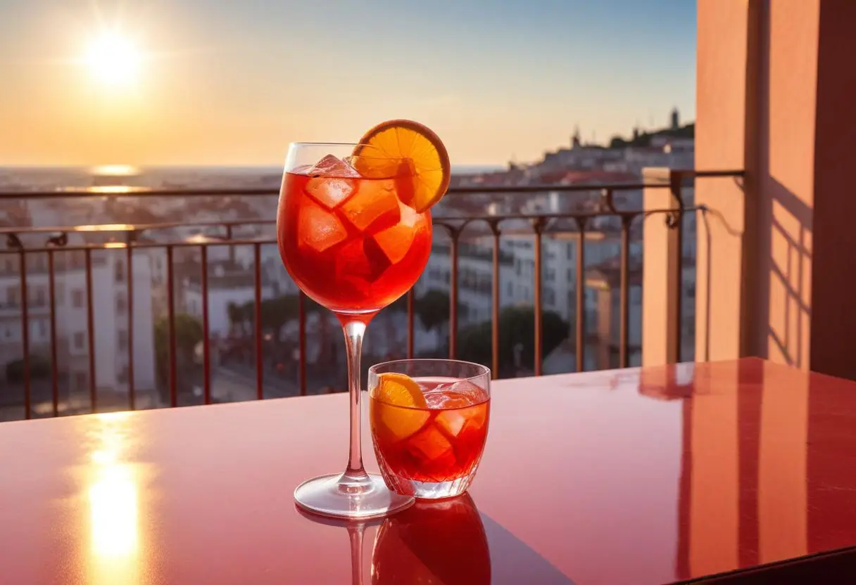 Skapa din perfekta campari spritz på nolltid! illustration
