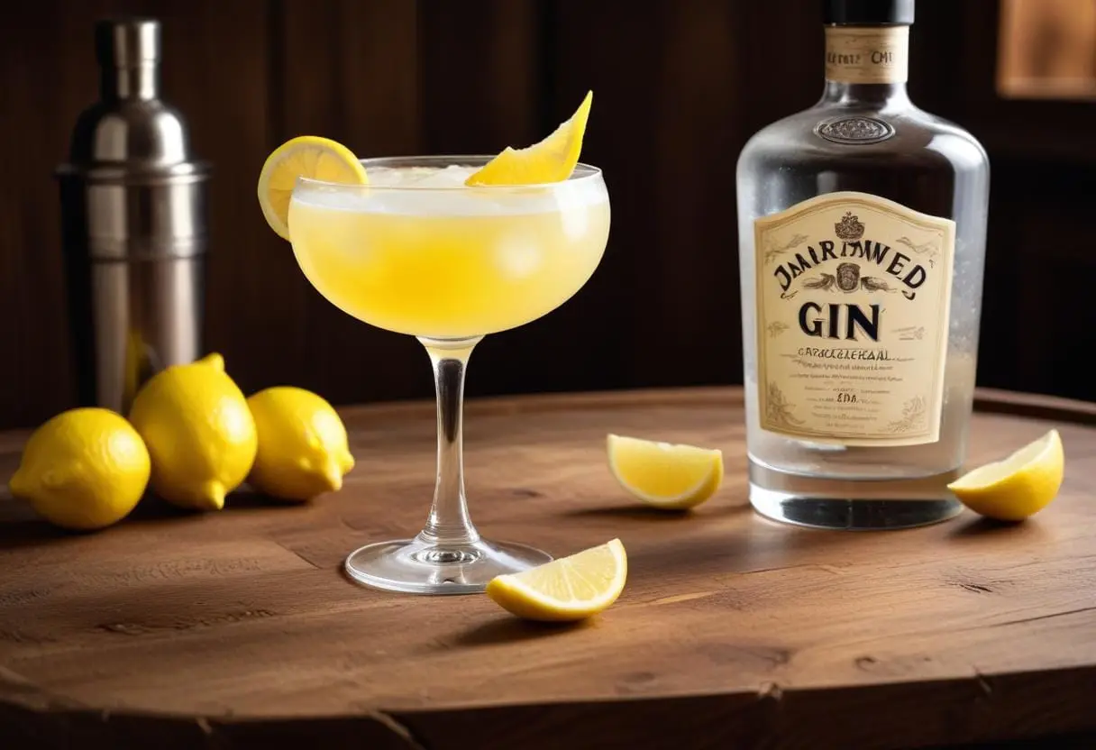 Fräscha upp din kväll med en gin sour! illustration