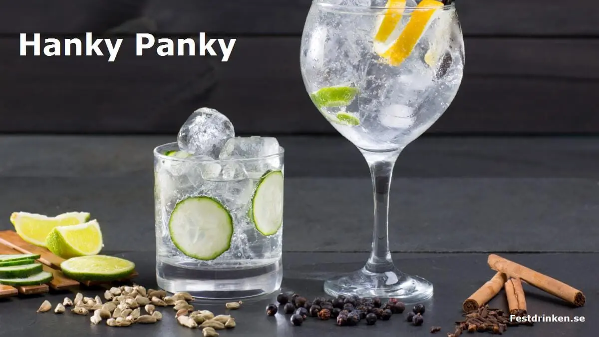 Hanky Panky med gin, söt vermouth och Fernet